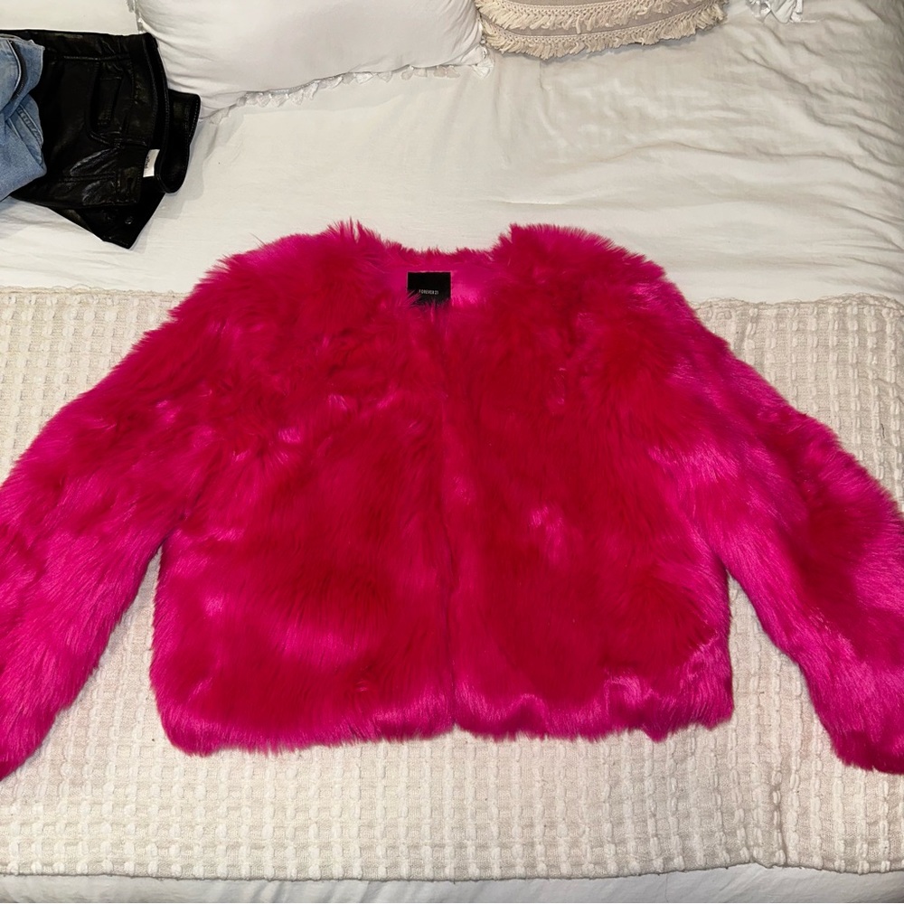 Pink Furry Forever 21 Jacket